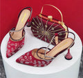 Escarpins élégants avec ensemble chaussures et sac assortis NFR43