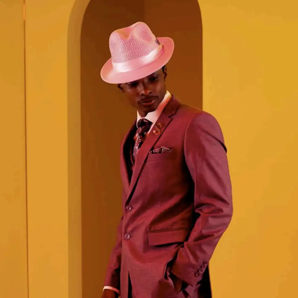Chapeau Fedora en paille Dublin-Milan Stacy Adams
