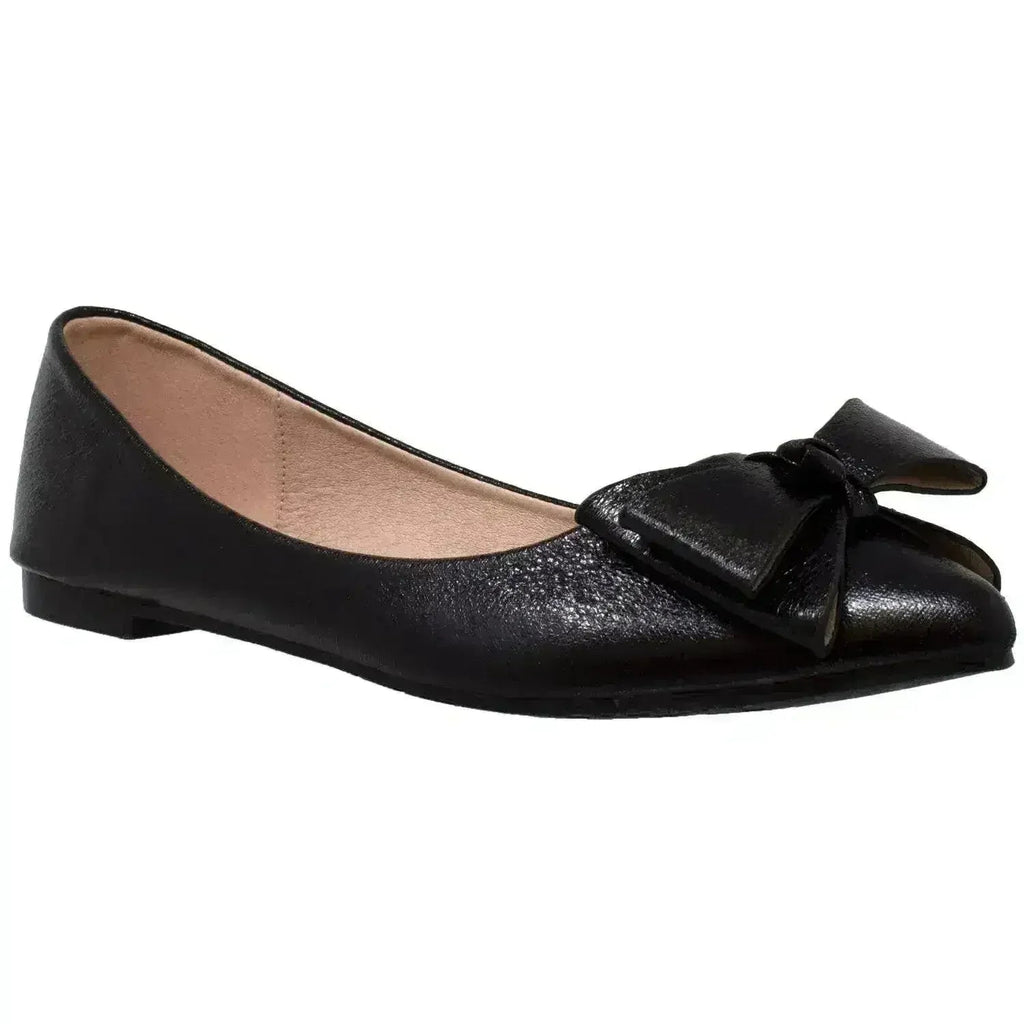 Ballerines pointues à nœud métallique