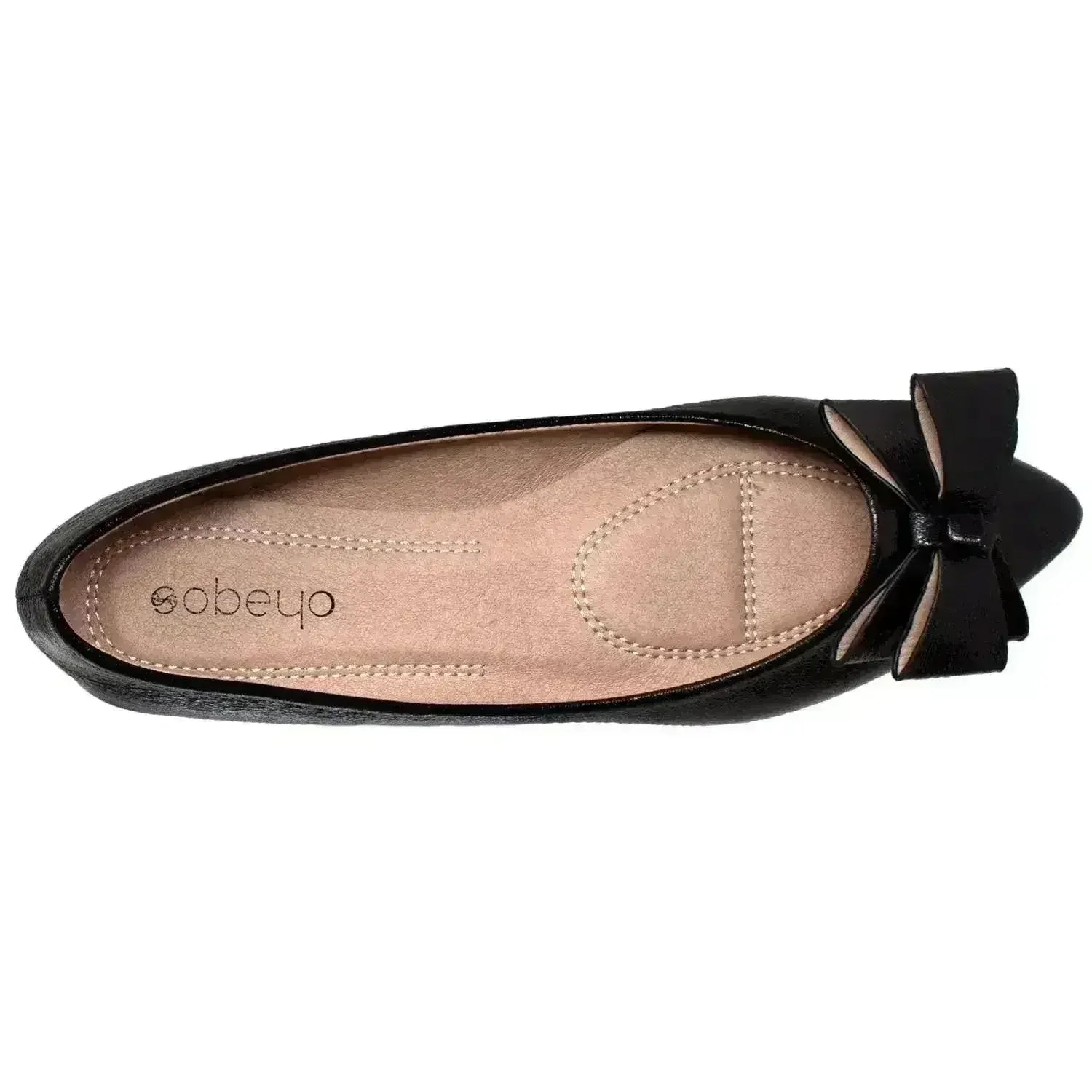 Ballerines pointues à nœud métallique