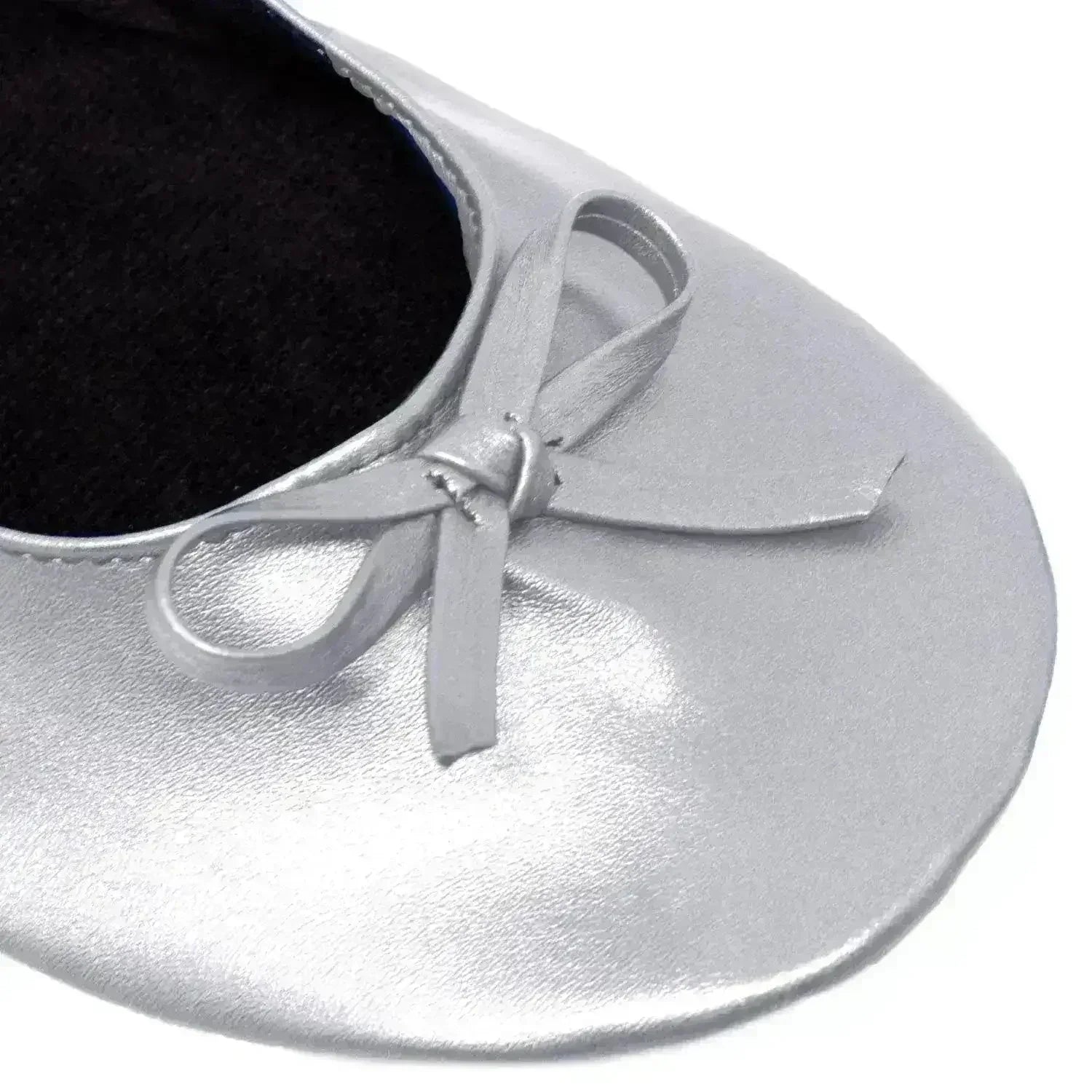 Chaussons de Ballet Pliables Femme Chaussures Confortables Portables de Voyage Argent