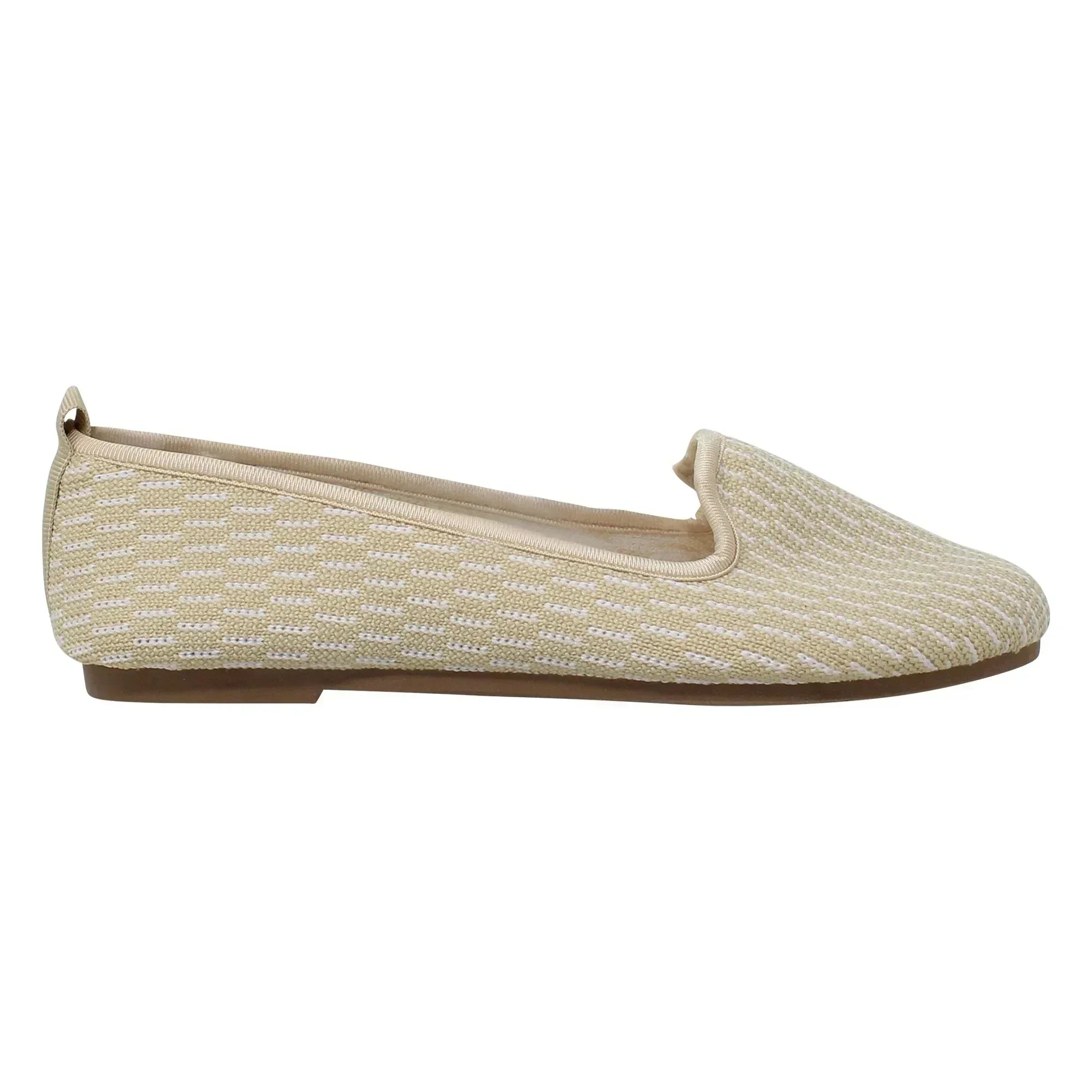 SOBEYO Ballerines pour femme en daim beige, semelle souple en caoutchouc