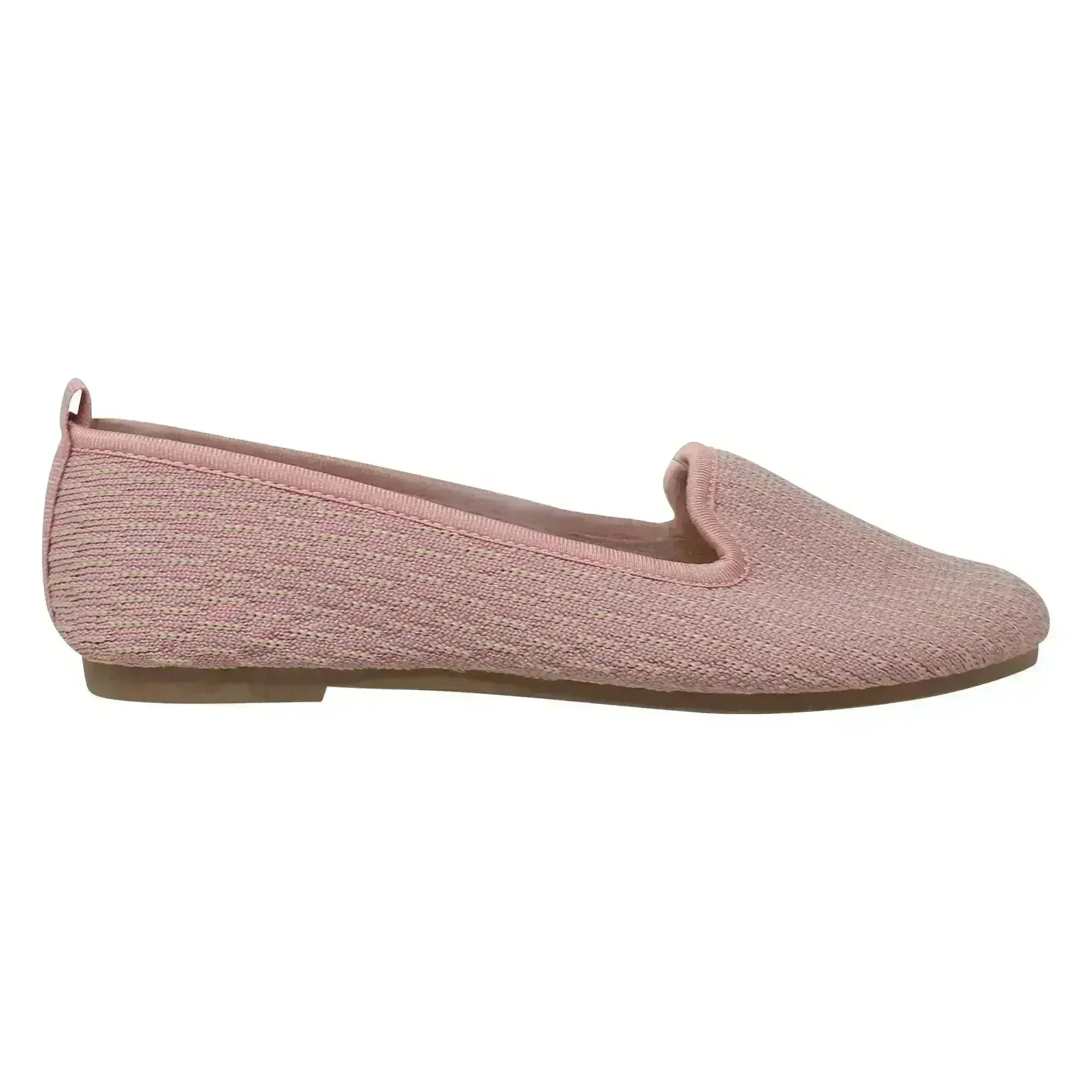 SOBEYO Chaussures Plates Ballerines pour Femmes, Pull Doux, Semelle en Caoutchouc, Daim Rose