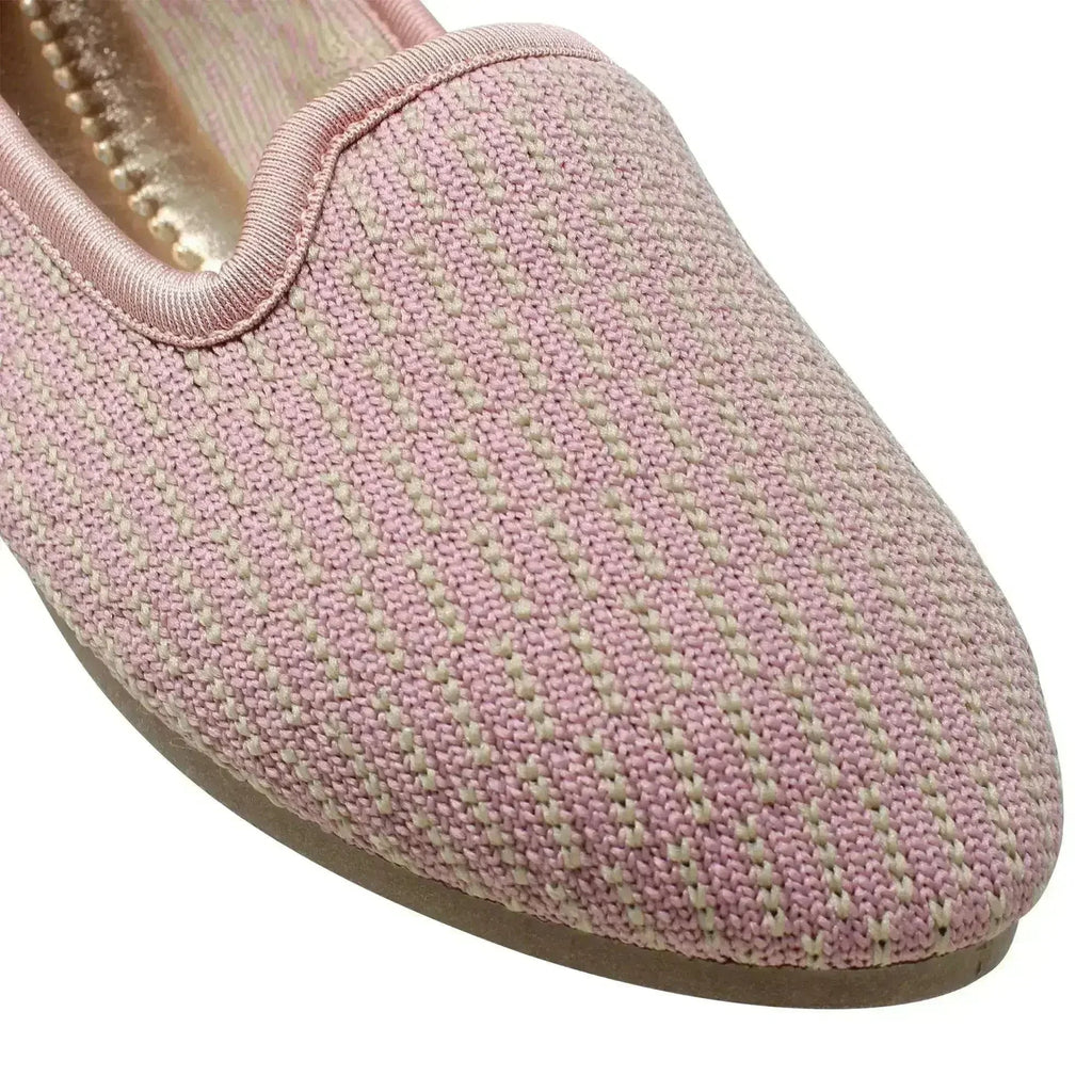 SOBEYO Chaussures Plates Ballerines pour Femmes, Pull Doux, Semelle en Caoutchouc, Daim Rose