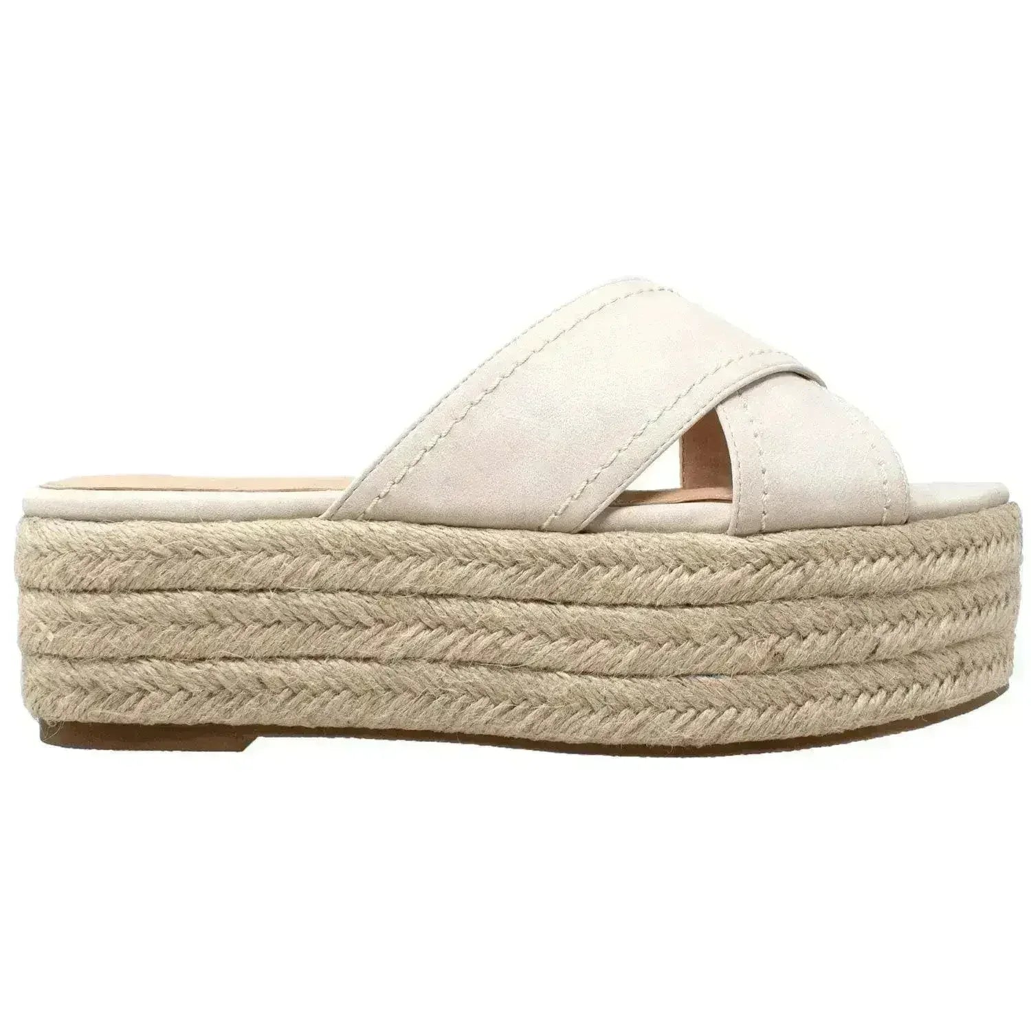 Sandale compensée espadrille à plateforme