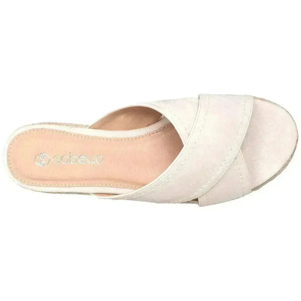 Sandale compensée espadrille à plateforme