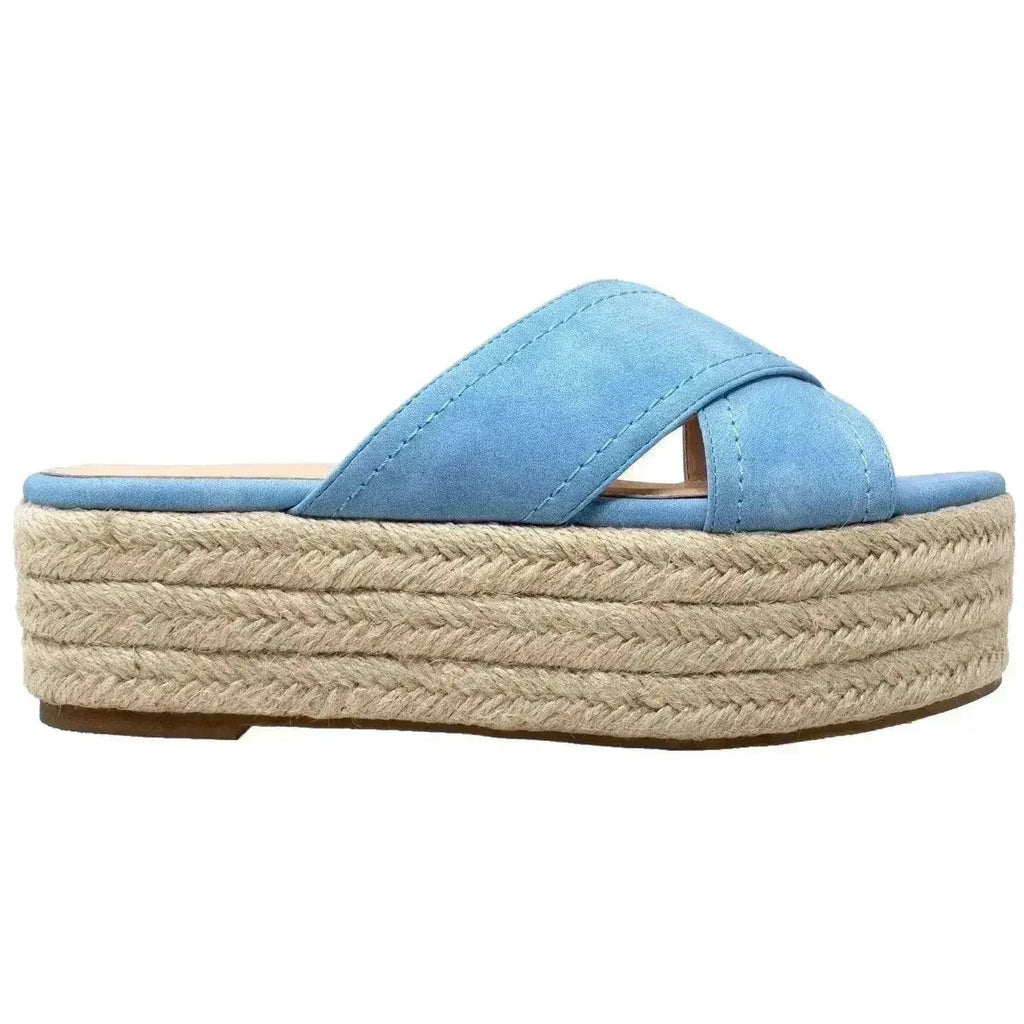Sandales compensées espadrilles flatform