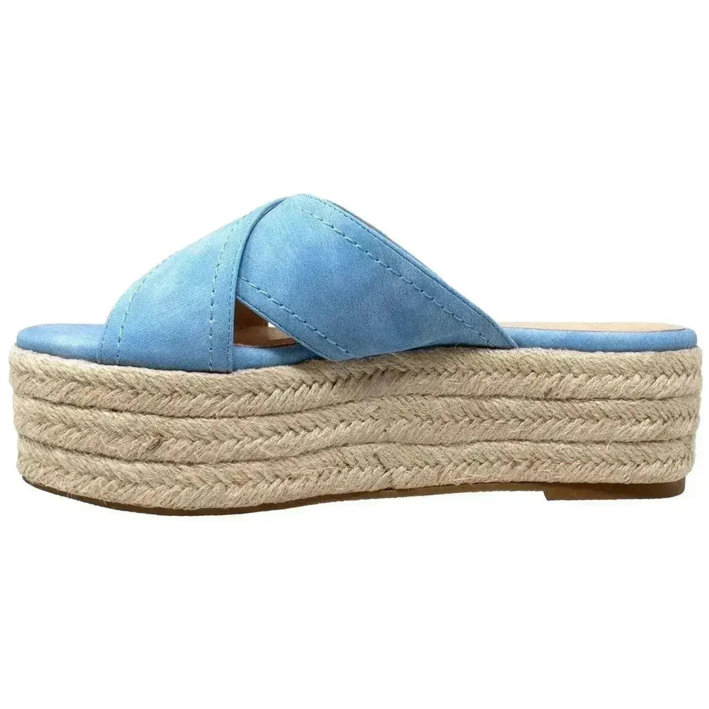 Sandales compensées espadrilles flatform