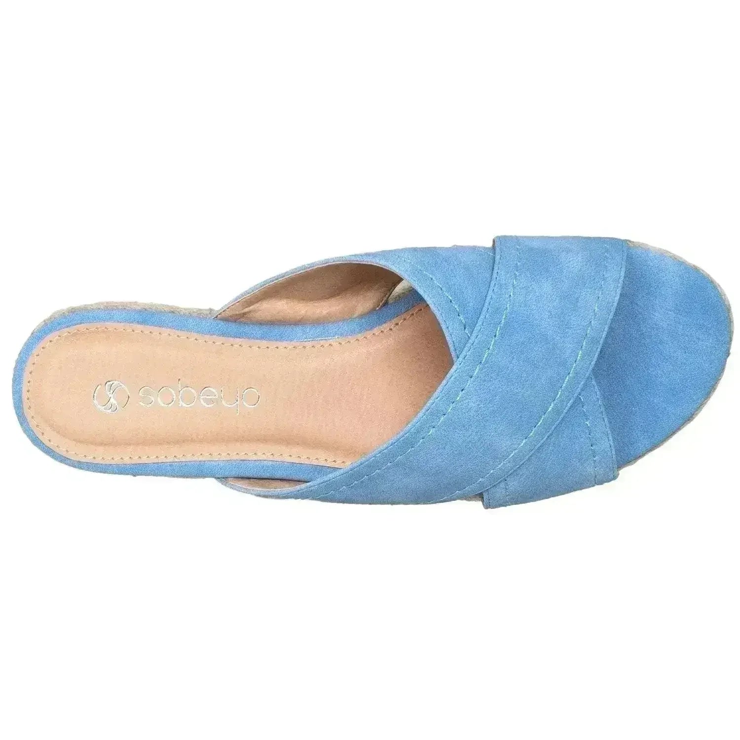Sandales compensées espadrilles flatform