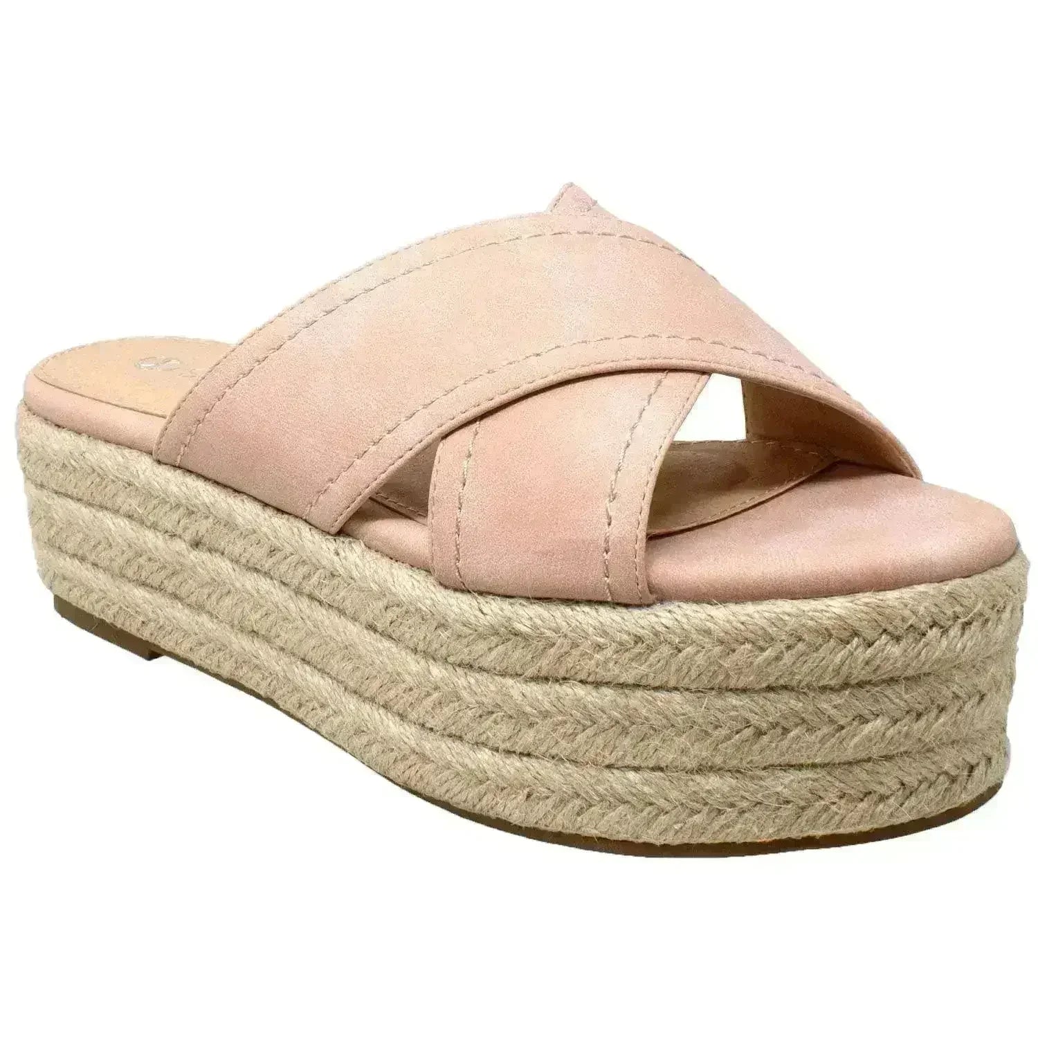 Sandales compensées espadrilles à plateforme