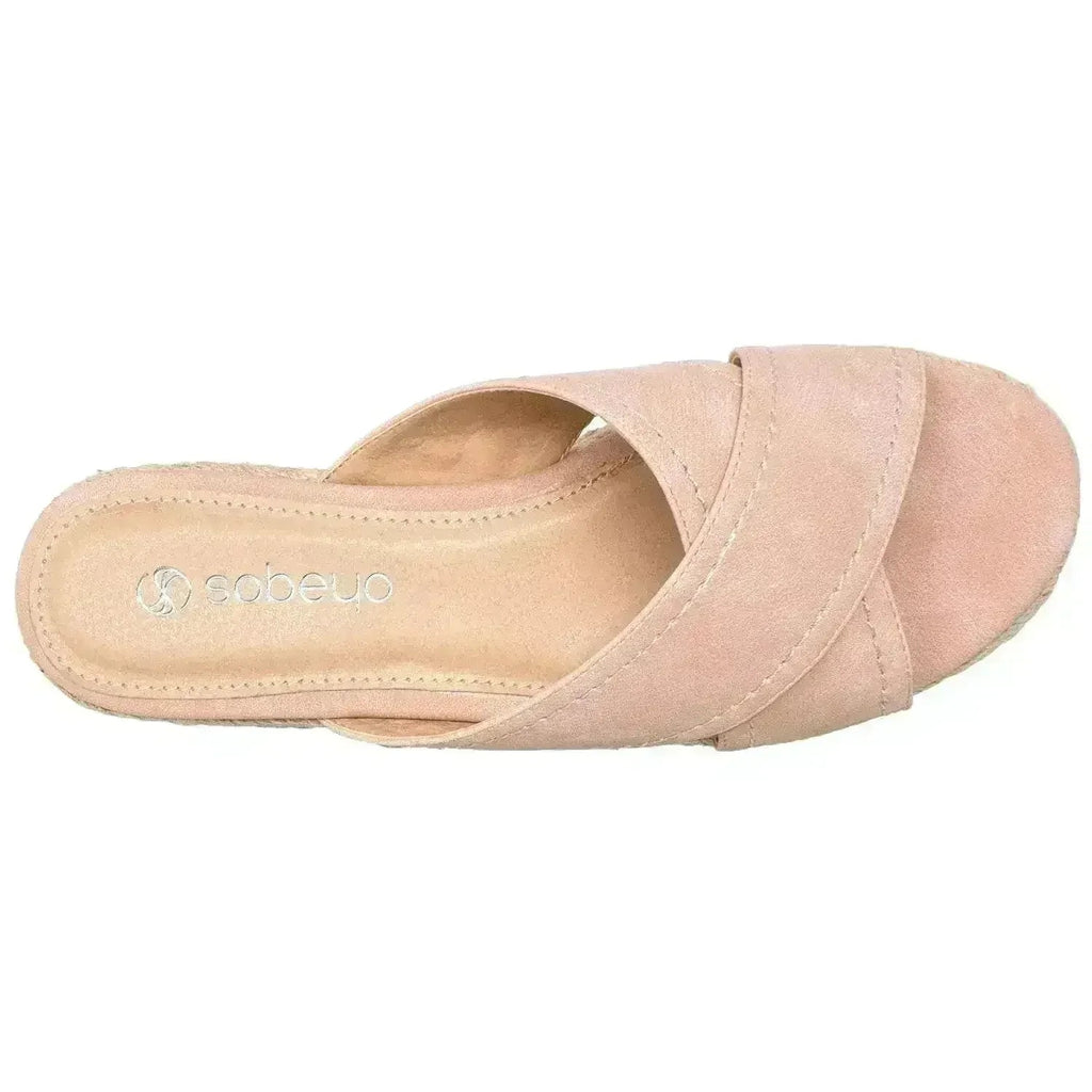 Sandales compensées espadrilles à plateforme