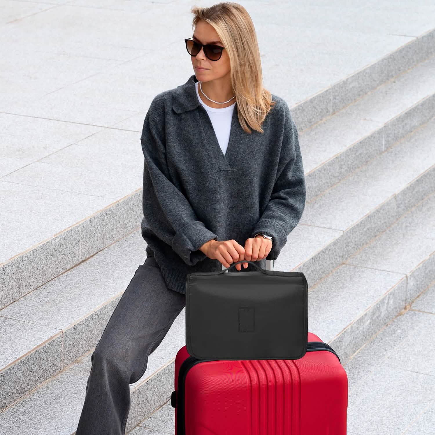 Lot de 8 : Sacs de Rangement Compressibles Légers pour Valises, Indispensables pour le Voyage avec Trousse de Toilette