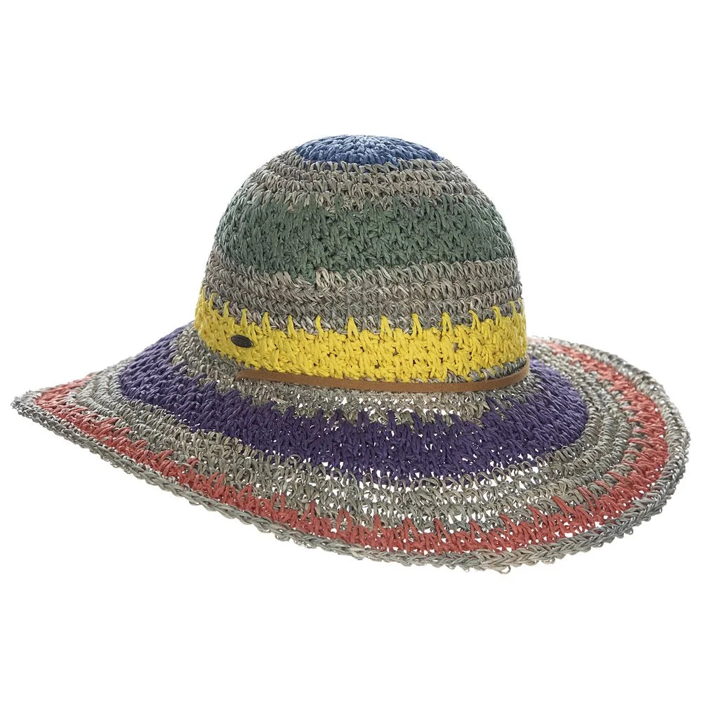 Scala Eldoris - Chapeau de soleil en paille crochetée