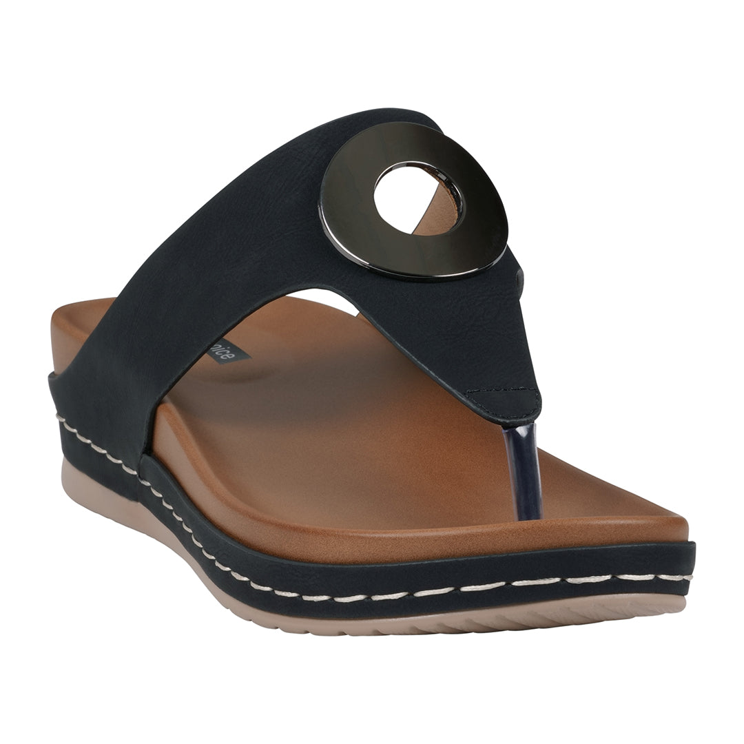Sandales compensées Seli Thong pour femme
