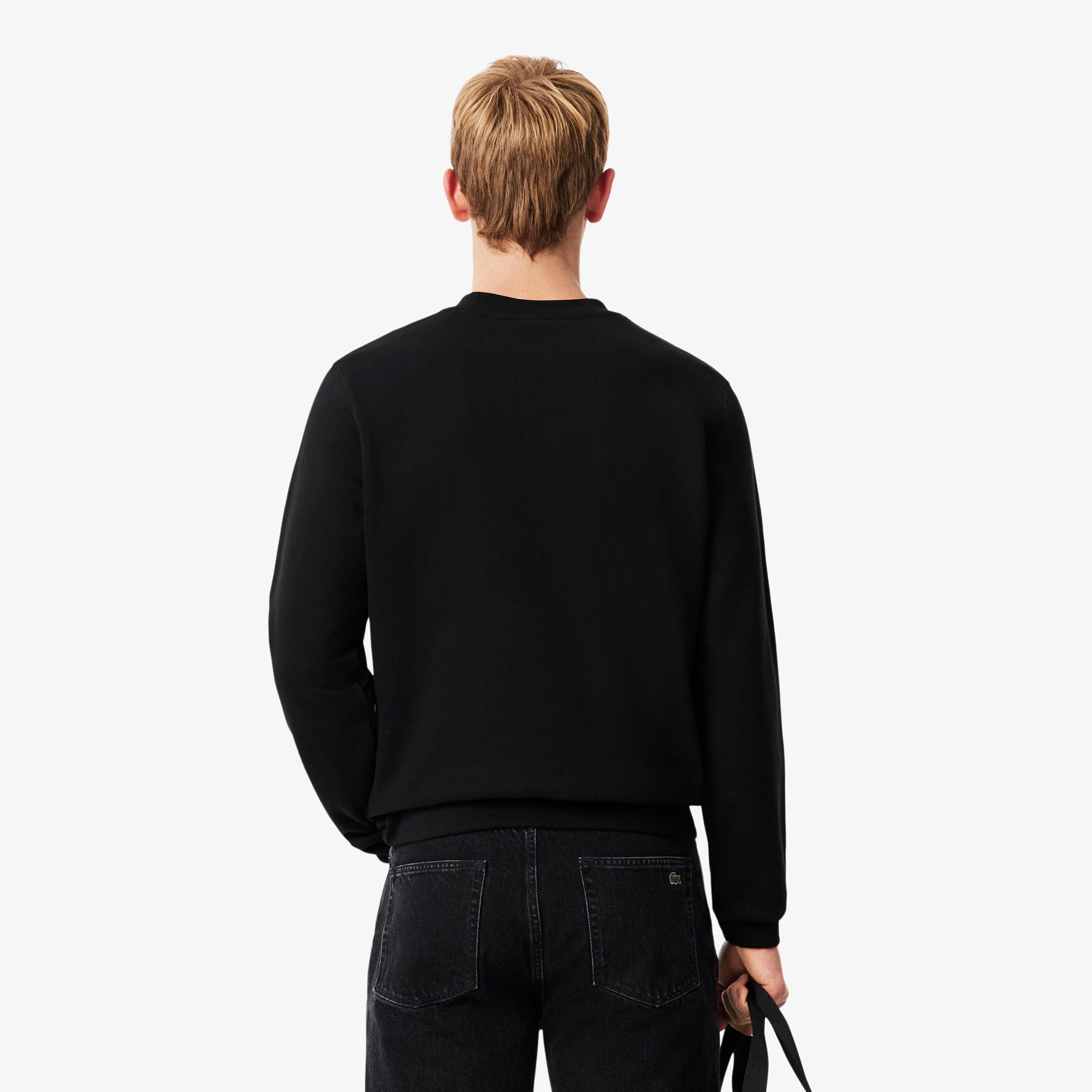 Sweat-shirt ras du cou imprimé Lacoste - Noir
