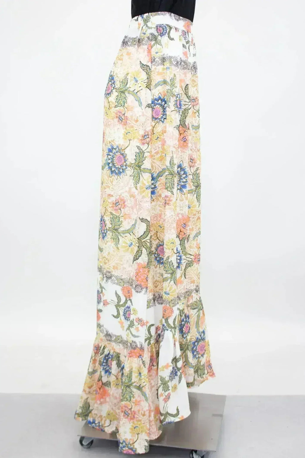 Jupe longue fleurie – Taille élastique et coupe évasée spectaculaire