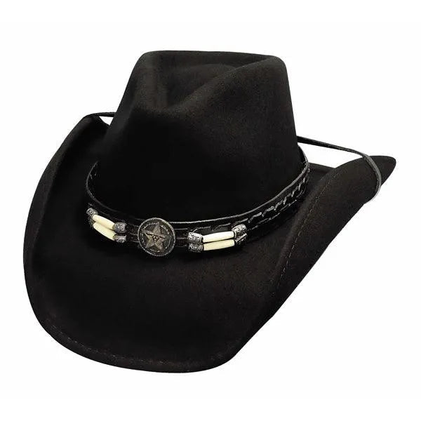 Bullhide Skynard - Chapeau de cowboy en feutre de laine malléable