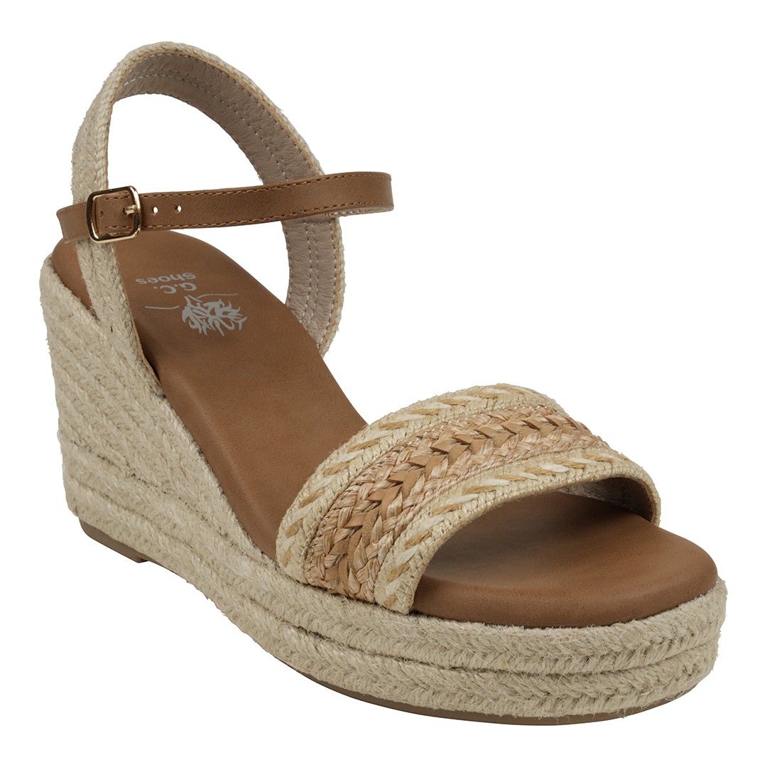 Sandales compensées en espadrille Solene Natural Slingback