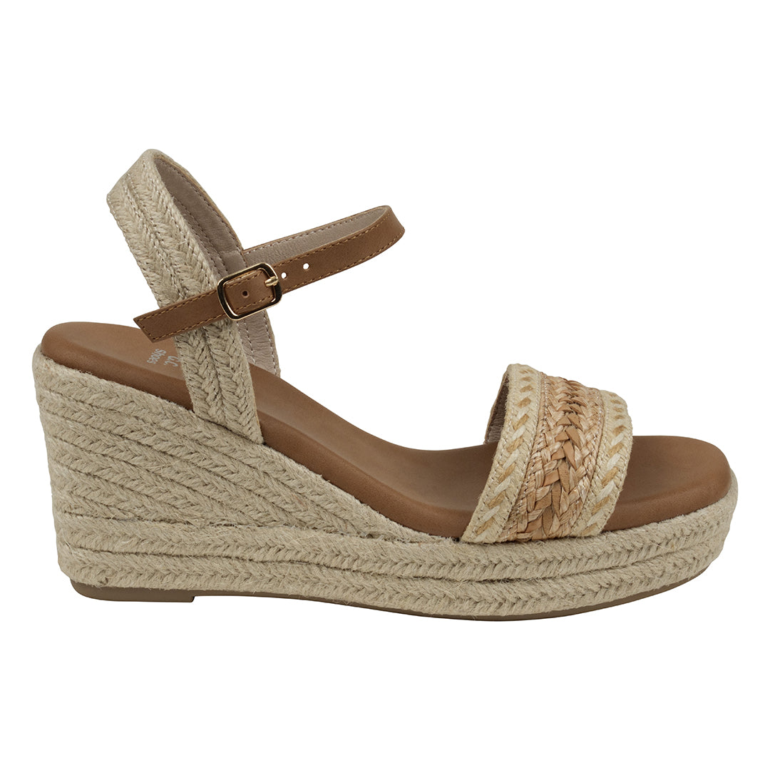 Sandales compensées en espadrille Solene Natural Slingback