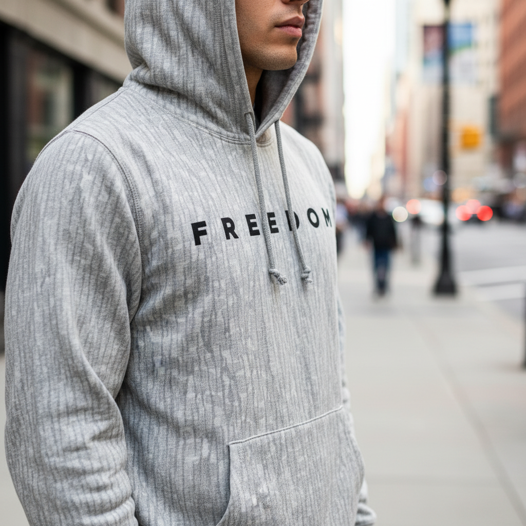 Liberté (Impression avant) Sweat à capuche léger
