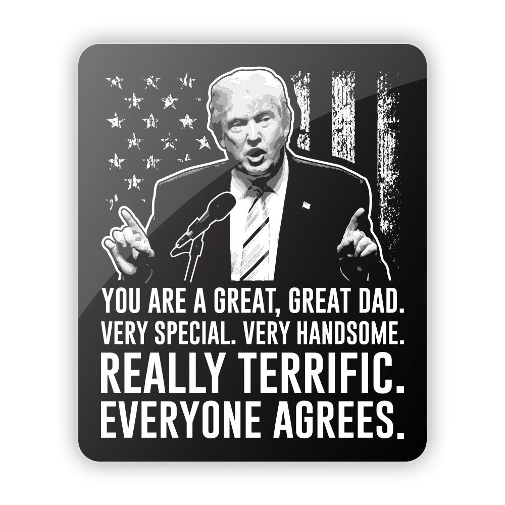 Donald Trump Tu es un super papa Panneau en aluminium
