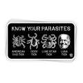 Connaissez vos parasites autocollant
