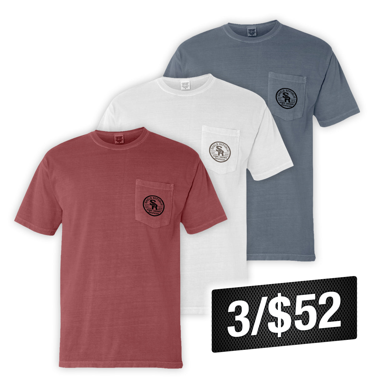 T-shirt de poche à marque Shield