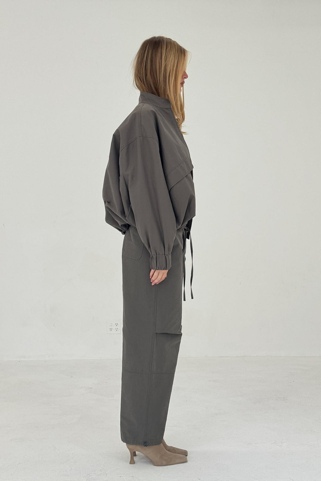 PANTALON SABLE COULEUR CHARBON