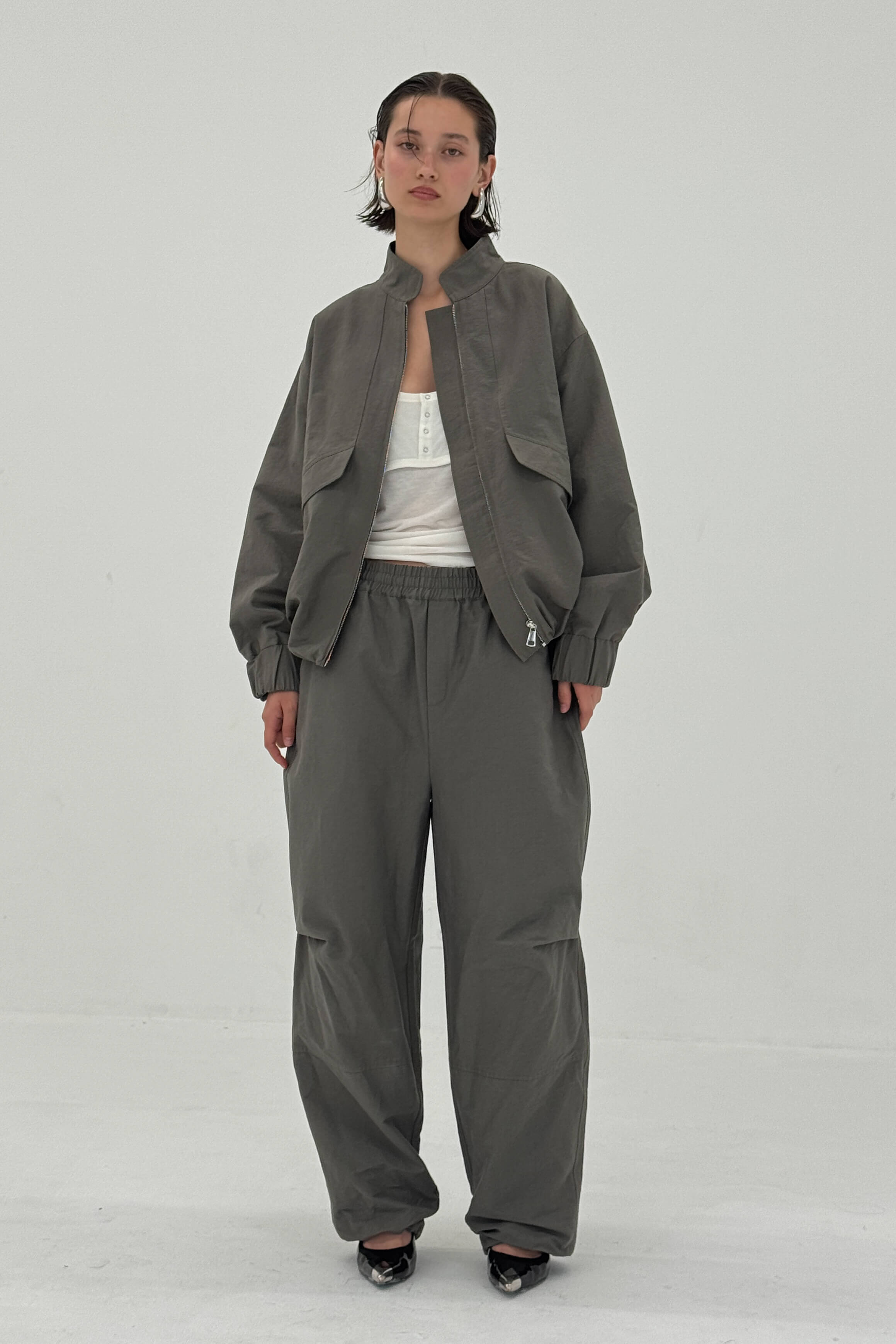 PANTALON SABLE COULEUR CHARBON