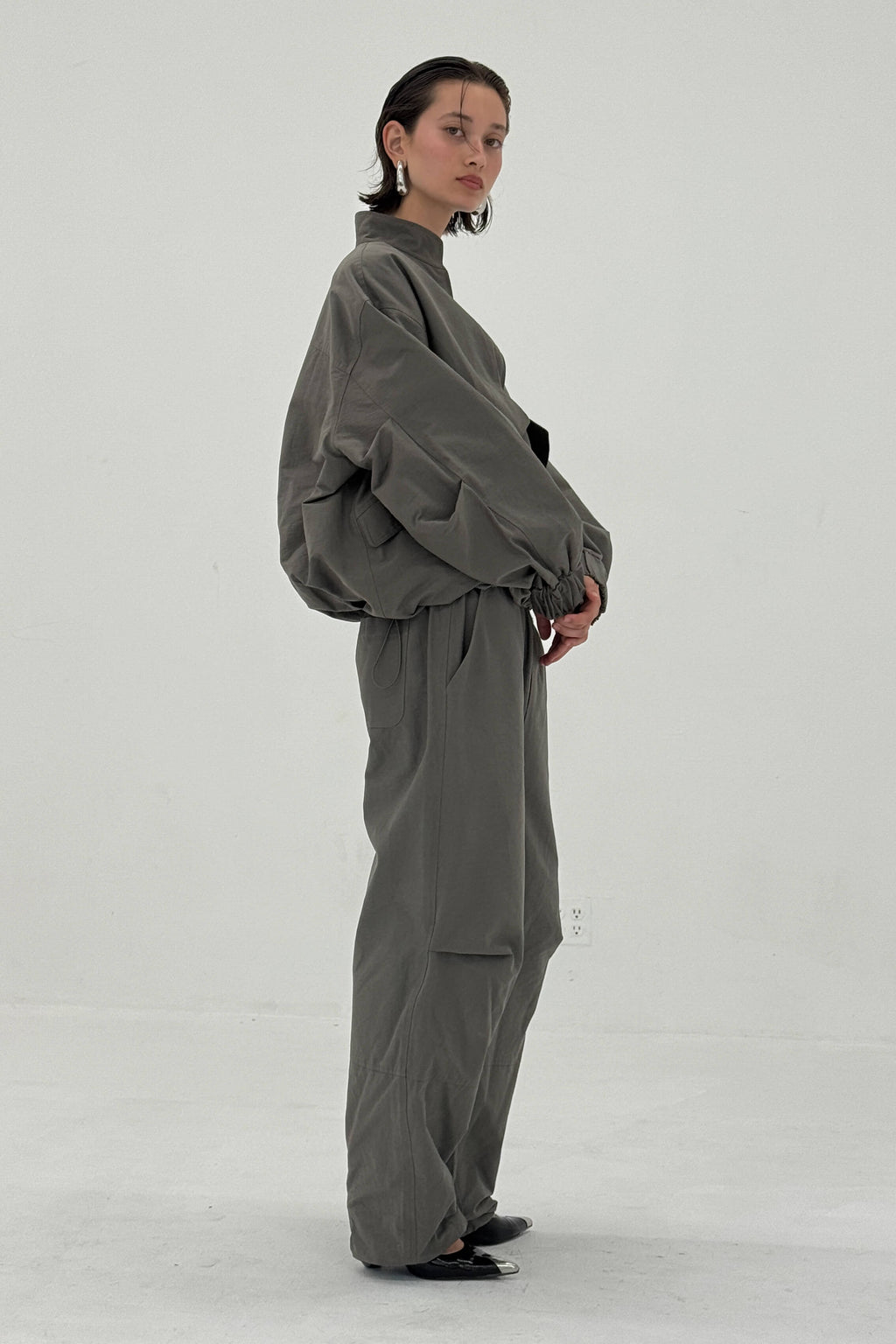 PANTALON SABLE COULEUR CHARBON
