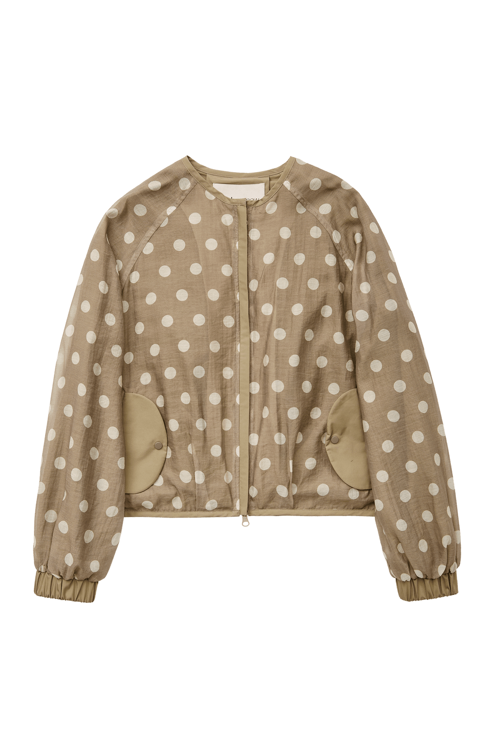 VESTE FABIO EN VOILE CRÈME ET MOCHA