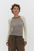 TOP RAGLAN MIRINAE EN MATCHA MEL