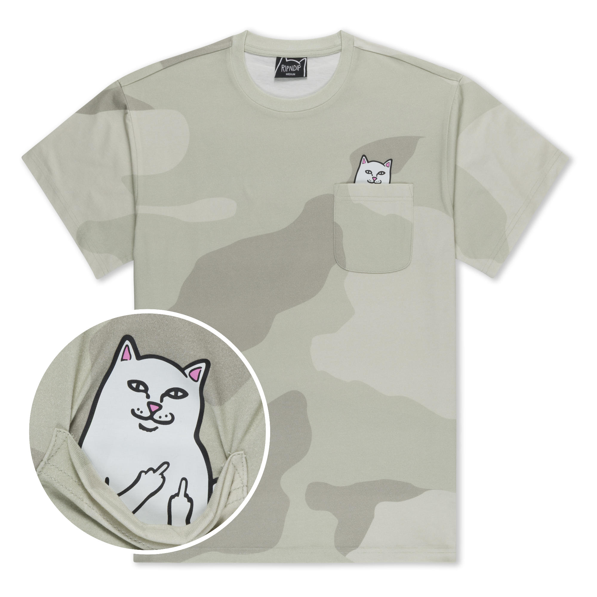 Lord Nermal Pocket Tee (Bone Graffiti Camo)