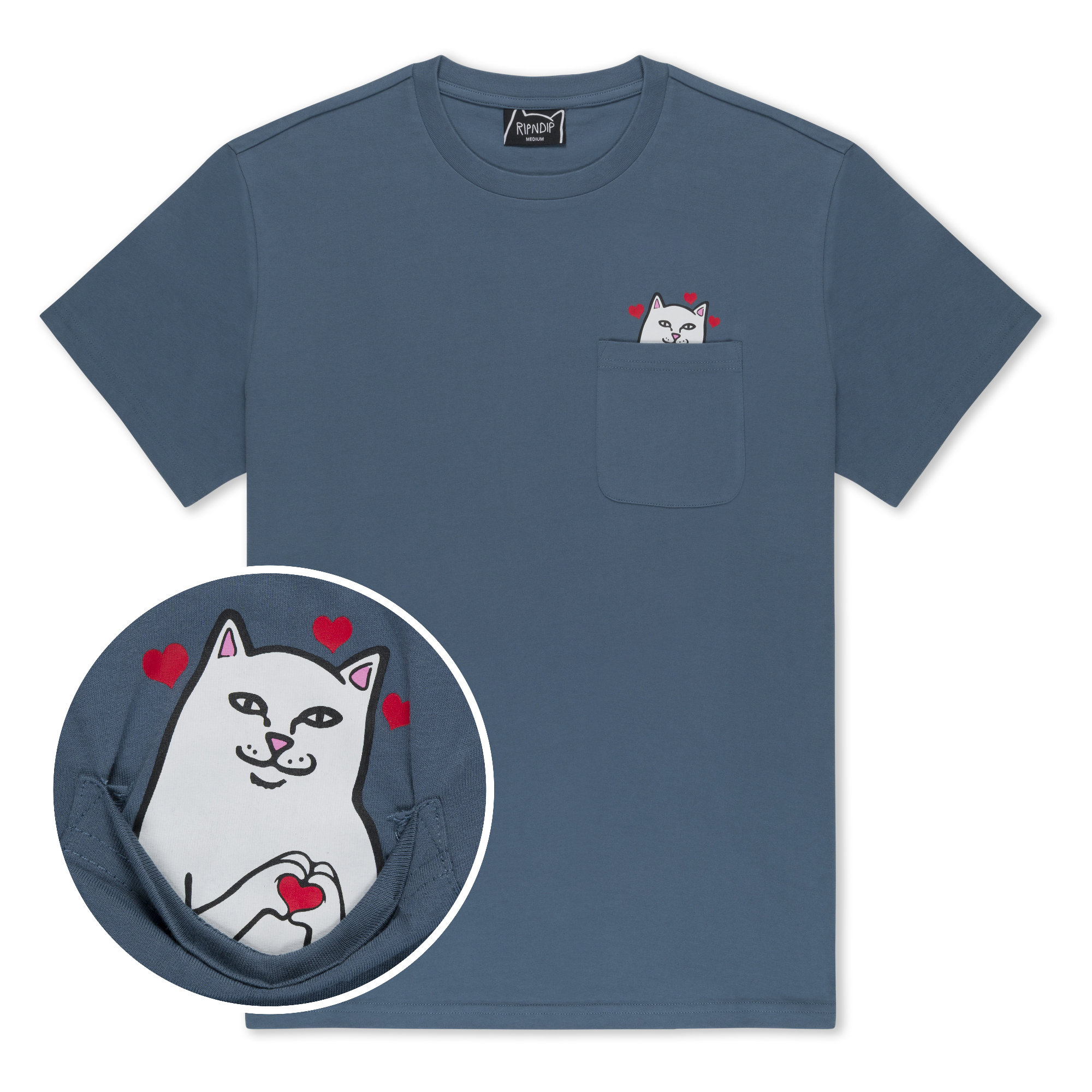 Nermal Loves Pocket Tee (Slate)