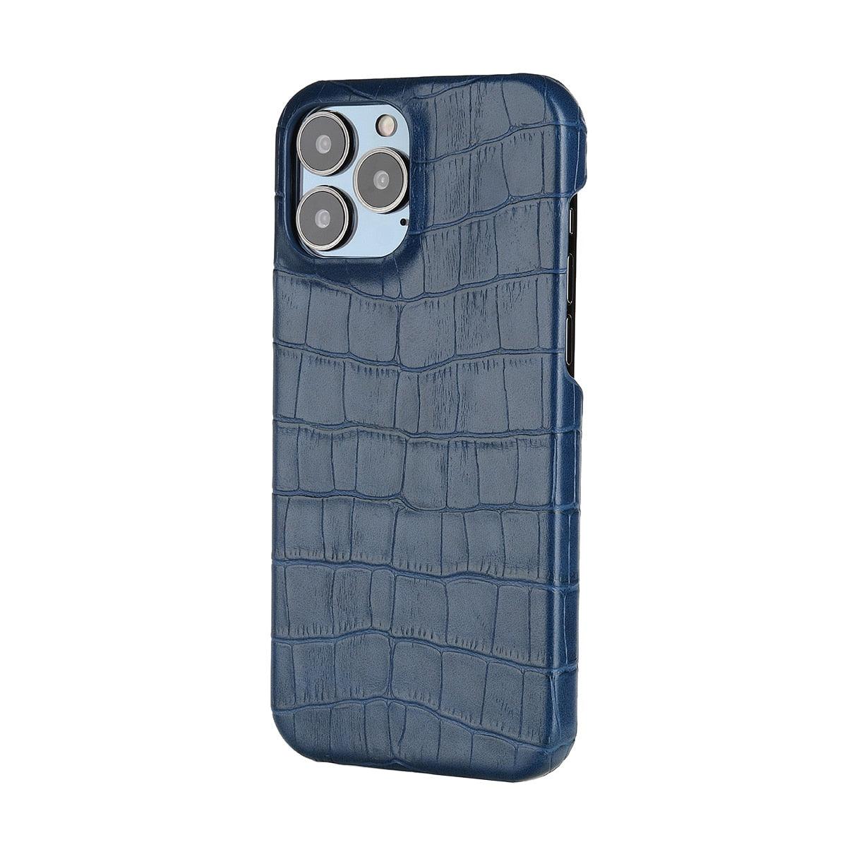 Étui en Cuir Unique pour iPhone 13 14 11 12 Pro Max XR X XS, Housse Rigide Antichoc Solide, Étui en Cuir Vert Classique et Tendance pour iPhone, Coque de Protection