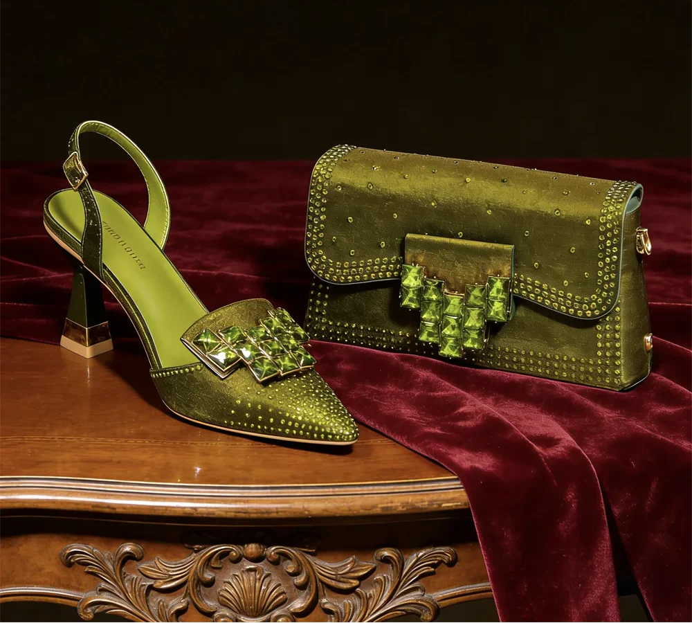 Ensemble escarpins et sac assorti femme design italien EDS70