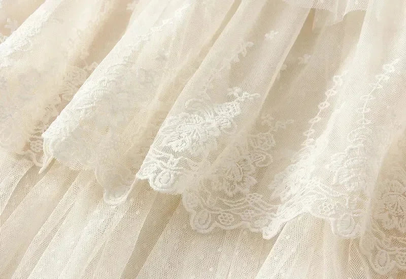 Jupe mi-longue taille haute amincissante pour femme, en gaze haut de gamme, longue, pour l'été, jupe plissée 2025