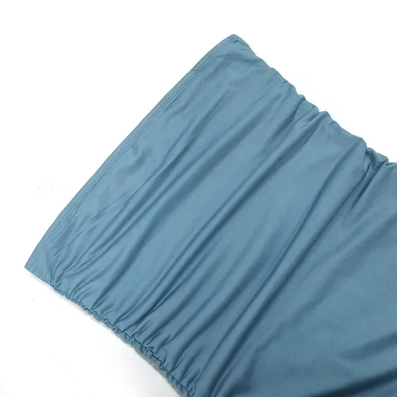 BWQ Robes longues pour femmes, fendues, sexy, moulantes, sans manches, robe méduse, mode pour filles chaudes, robe longue femme épaules dénudées