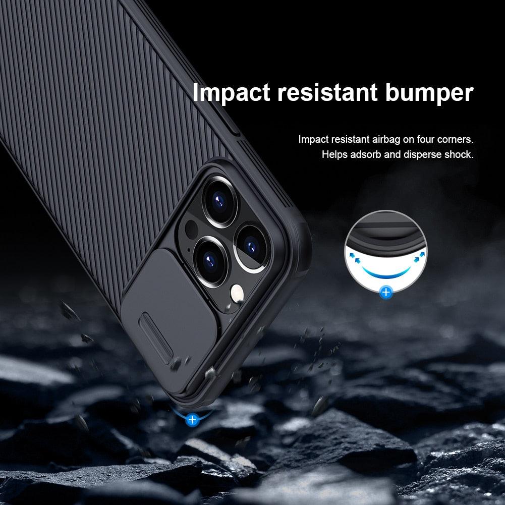 Coque de protection d'appareil photo unique pour iPhone 14 Pro Max / pour iPhone 13 Pro avec couvercle coulissant de protection d'appareil photo Coque rigide 12 mini Coque de protection mince et antichoc avec couvercle coulissant d'appareil photo