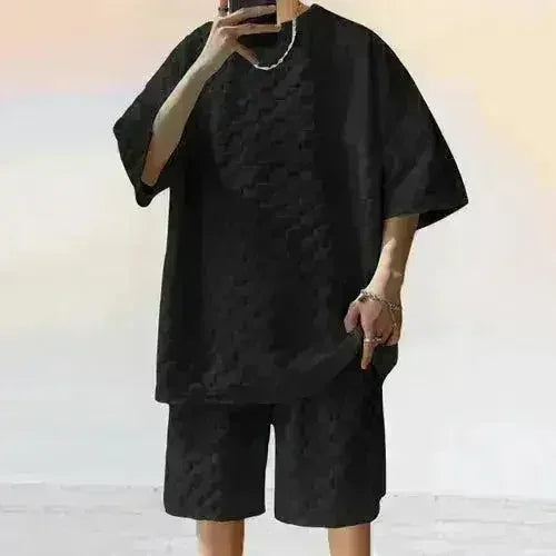 Ensemble short deux pièces oversize décontracté pour homme