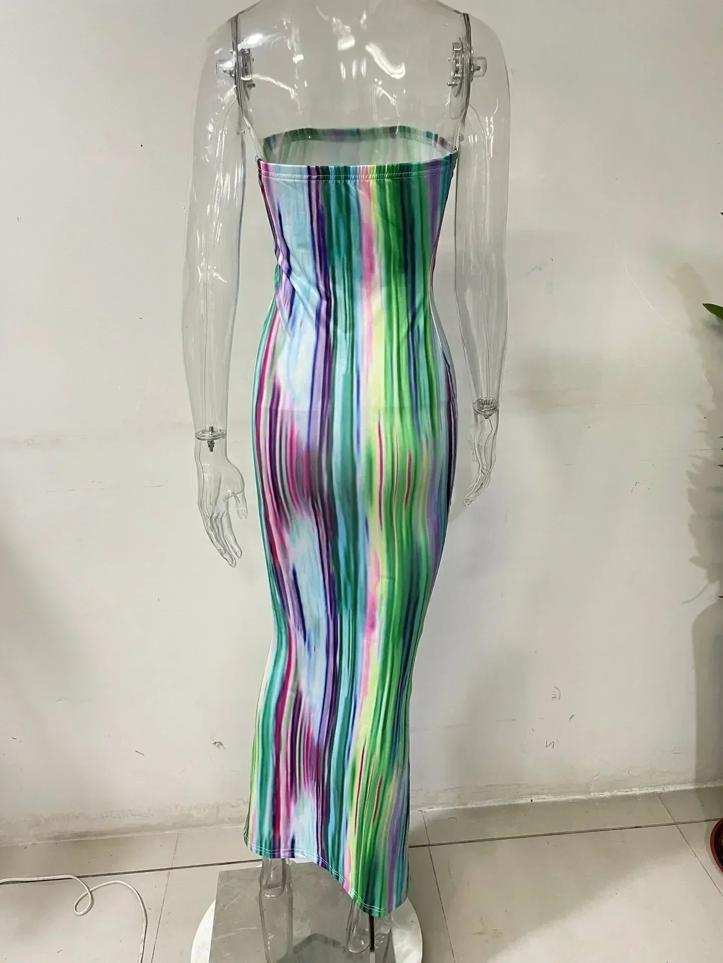 Robes de printemps et d'été pour femmes, imprimées, sans bretelles, bandage, moulantes, sexy, longue robe, nouvelle mode 2023, fête MsChuh