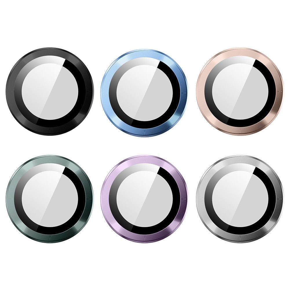 3 Films de Protection d'objectif d'appareil Photo Pleine Couverture Anti-rayures HD en Verre Protecteur d'objectif pour iPhone 14 Pro/14 Pro Max Verre d'objectifs avec Bord en Aluminium Compatible avec iPhone