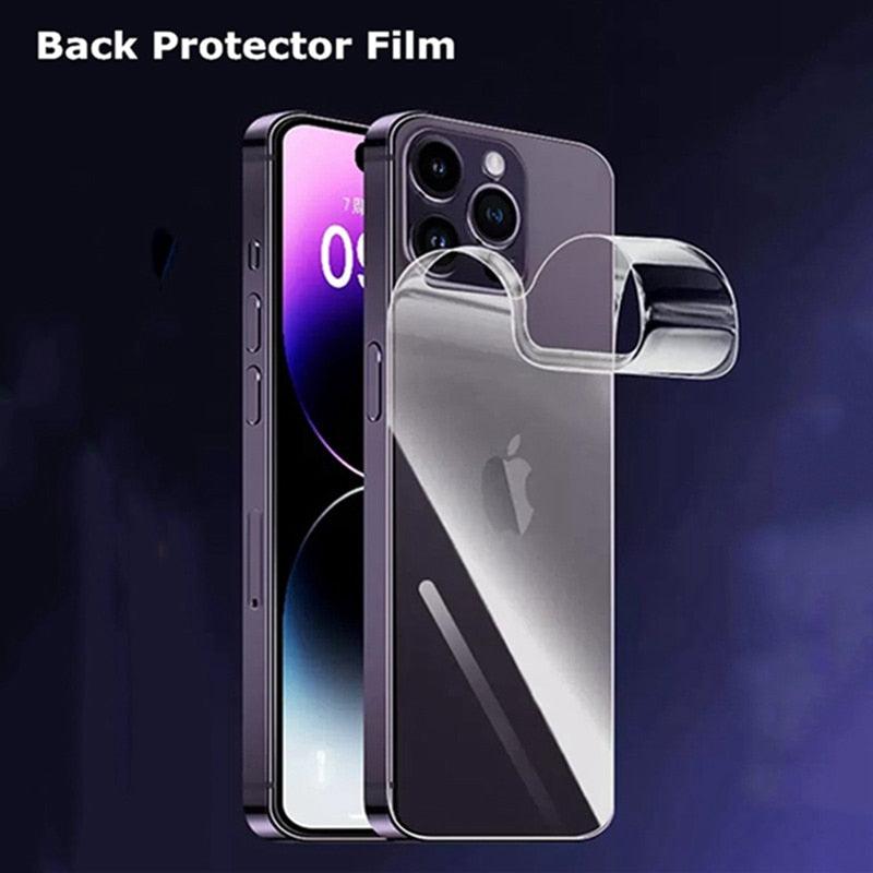 Film protecteur d'écran arrière pour iPhone 14 Pro Max pour iPhone 13 Mini 12 13 Pro Max 14 Pro 14Pro Max (pas en verre trempé) - Film de protection HD de qualité supérieure anti-traces de doigts/rayures compatible avec iPhone
