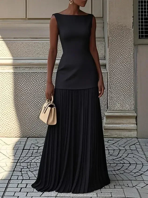 Robe de soirée longue sans bretelles pour femme, élégante robe de mariée, décontractée, ample, plissée, longue, élégante