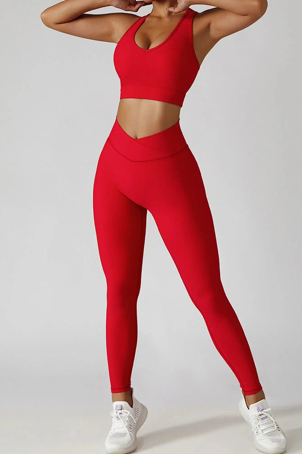 Ensemble de yoga sans coutures 3 pièces – Veste, soutien-gorge et leggings