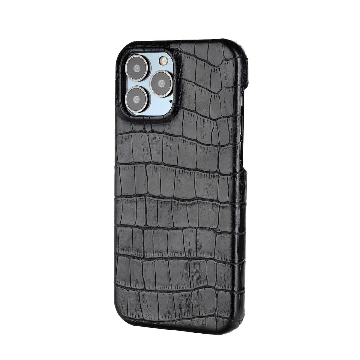 Étui en Cuir Unique pour iPhone 13 14 11 12 Pro Max XR X XS, Housse Rigide Antichoc Solide, Étui en Cuir Vert Classique et Tendance pour iPhone, Coque de Protection