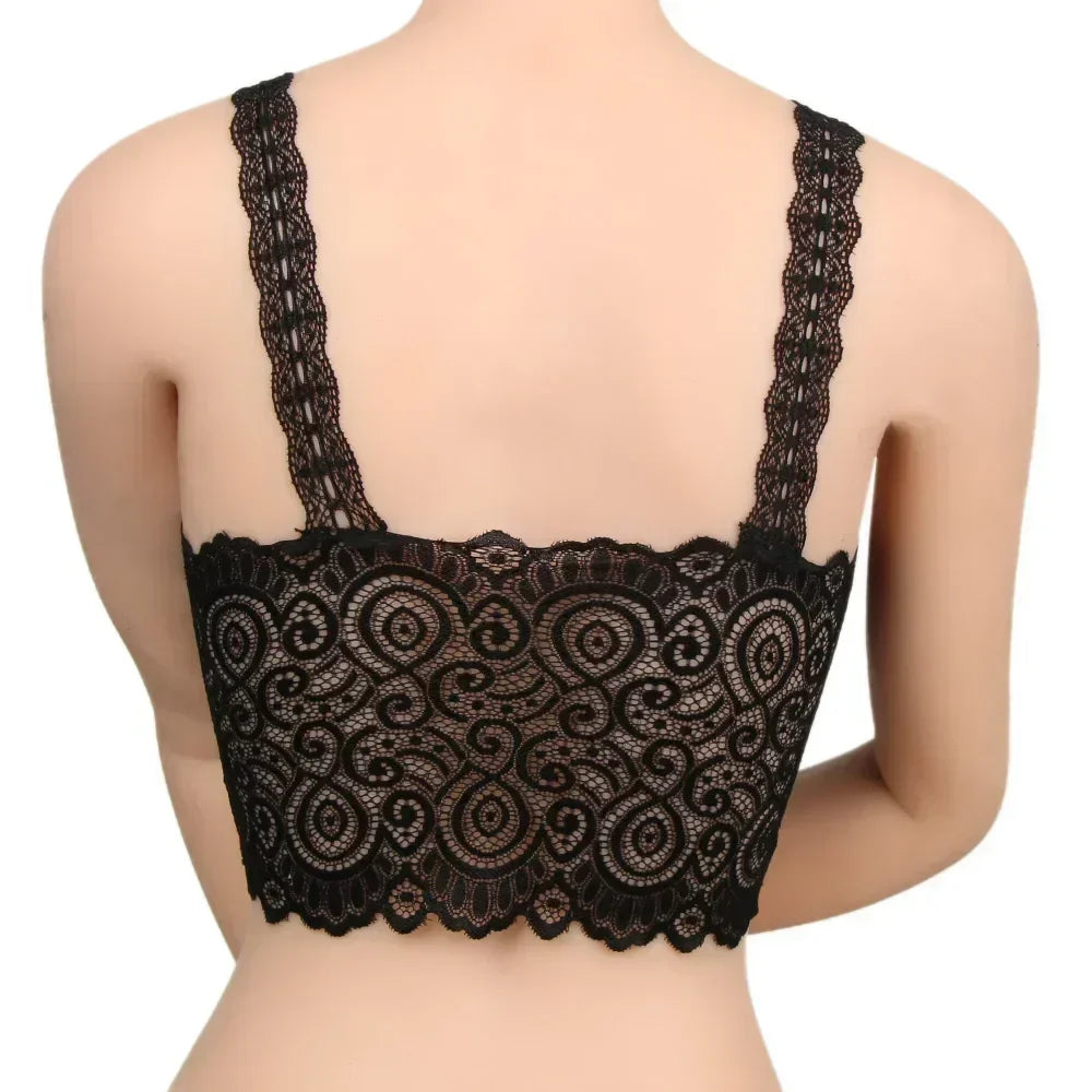 Nouveau débardeur sexy noir et blanc pour femmes, avec soutien-gorge rembourré en dentelle florale, débardeur en coton, gilet sexy décolleté en V en dentelle au crochet, décontracté.