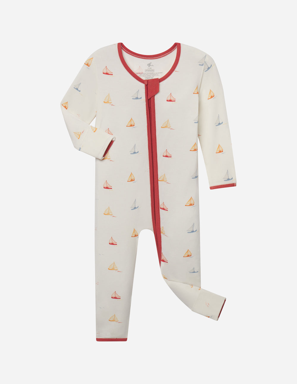 Grenouillère convertible à pieds en bambou avec motif de voilier