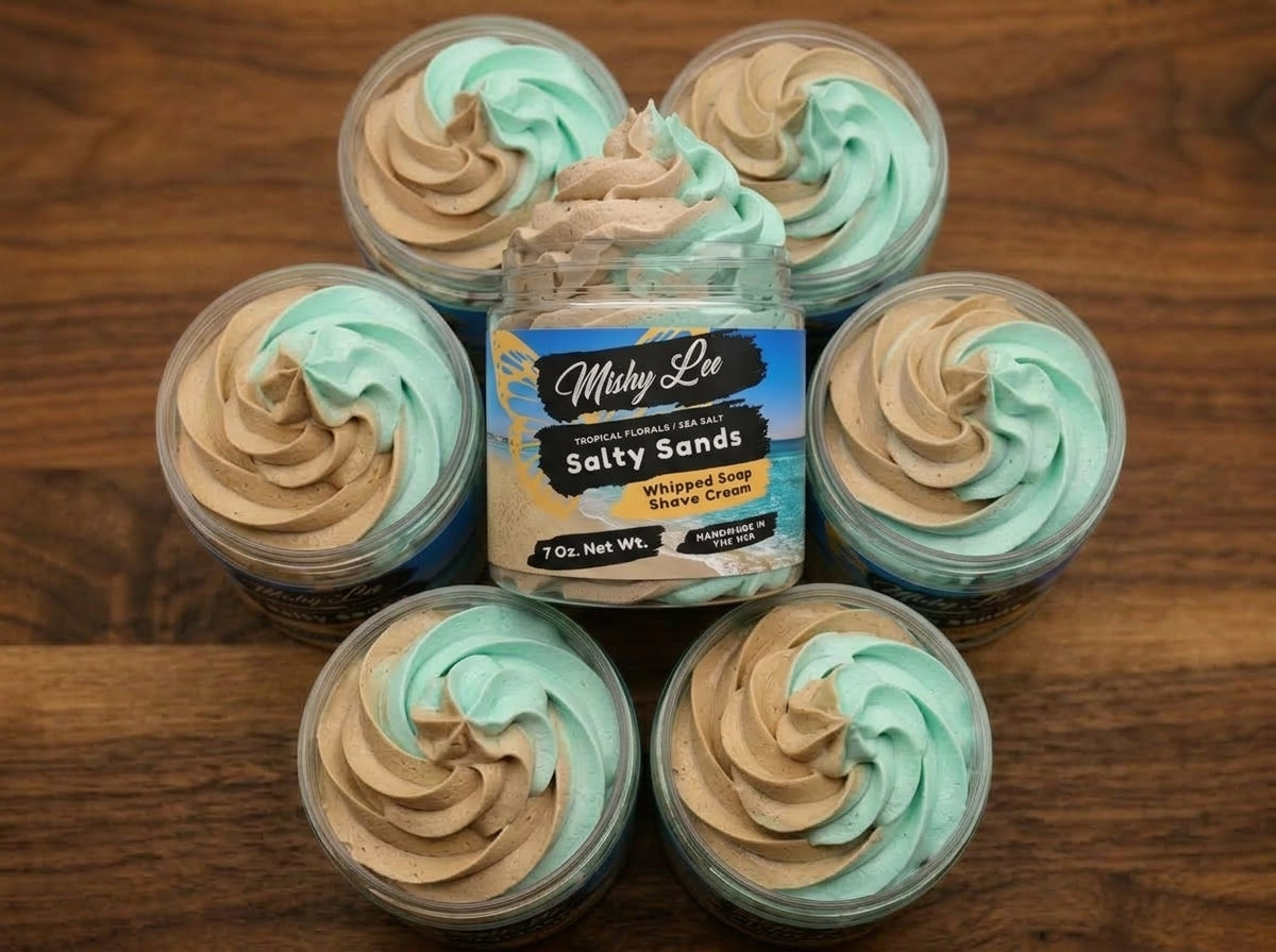 Crème fouettée et crème à raser Salty Sands