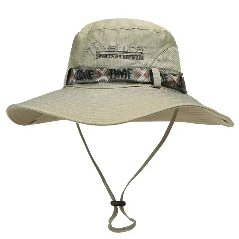 Chapeau Homme Pêche Extérieur Chapeau de Pêcheur Homme Chapeau de Soleil à Large Bord d'Été Chapeau de Pêche Pliable pour Jeune